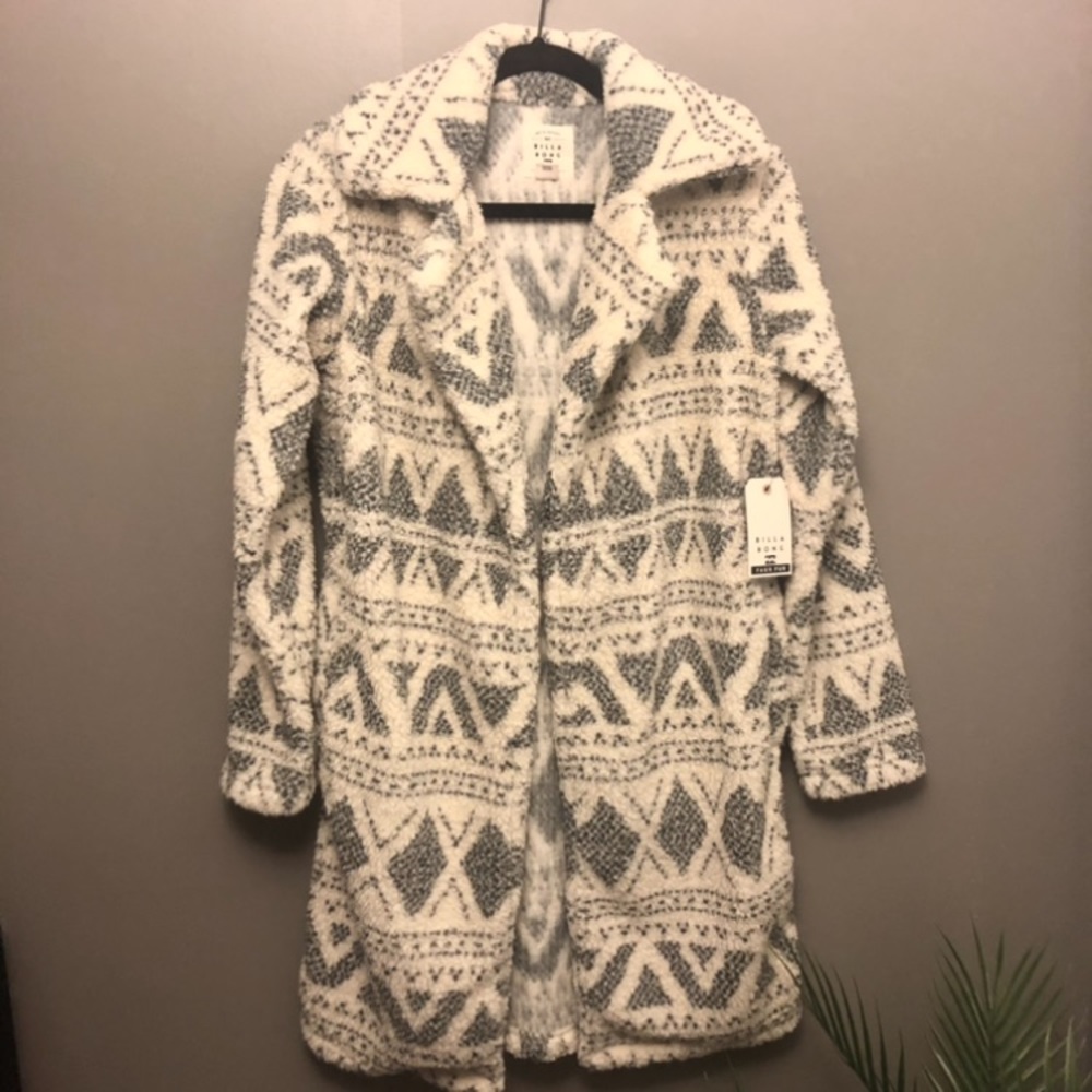 ☁️BILLABONG MONTREAL LONG LINE SHERPA JACKET☁️ - Picture 7 of 13